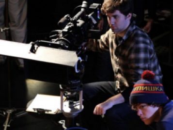 Students filming a scene during Mark Cendrowski's TV Directing Workshop 